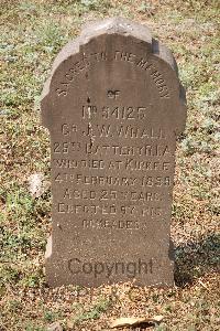 Kirkee New (Cantonment) Cemetery - Whall, J W